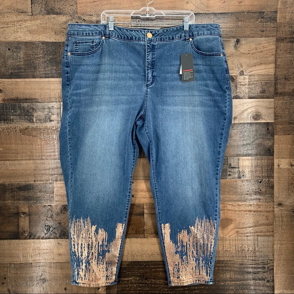 Avenue Womens Slim Skinny Jeans Plus 26A New